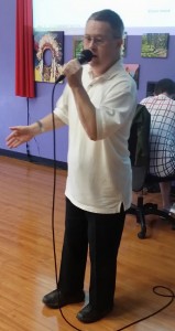 Norman getting his crooning on...